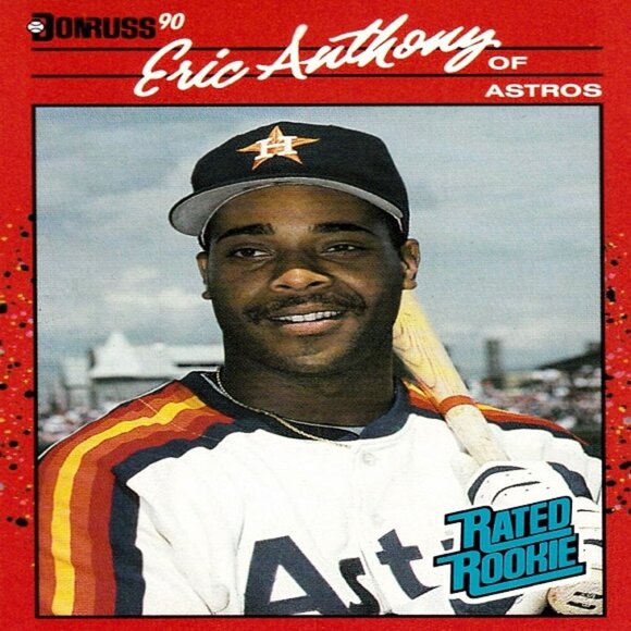 Eric Anthony (Houston Astros) Vintage Donruss '90 Rated Rookie Card - Number 34 - Picture 1 of 2